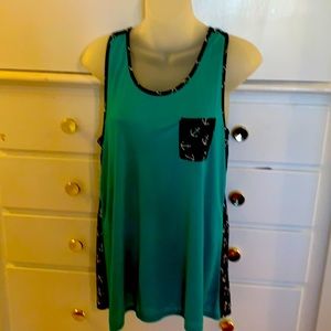 Rue 21 Teal and Navy tank with anchors brand new!